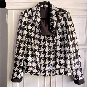 Alberto Makali Black & White Sequin Jacket
